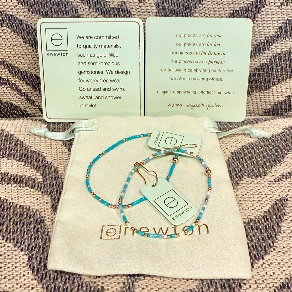ENewton Hope Unwritten Bracelets Turquoise & “Man I Teal Like a Woman” NWT